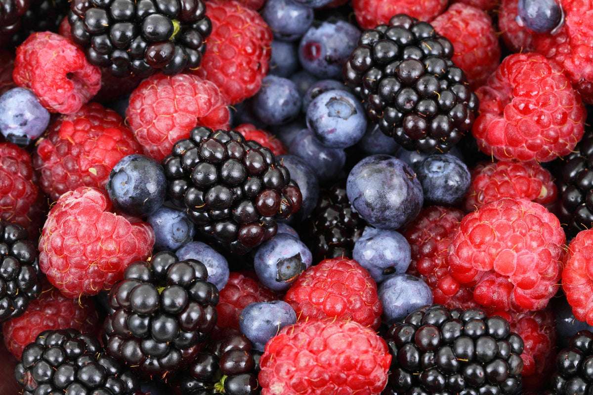 Brombeeren, Blaubeeren und Himbeeren