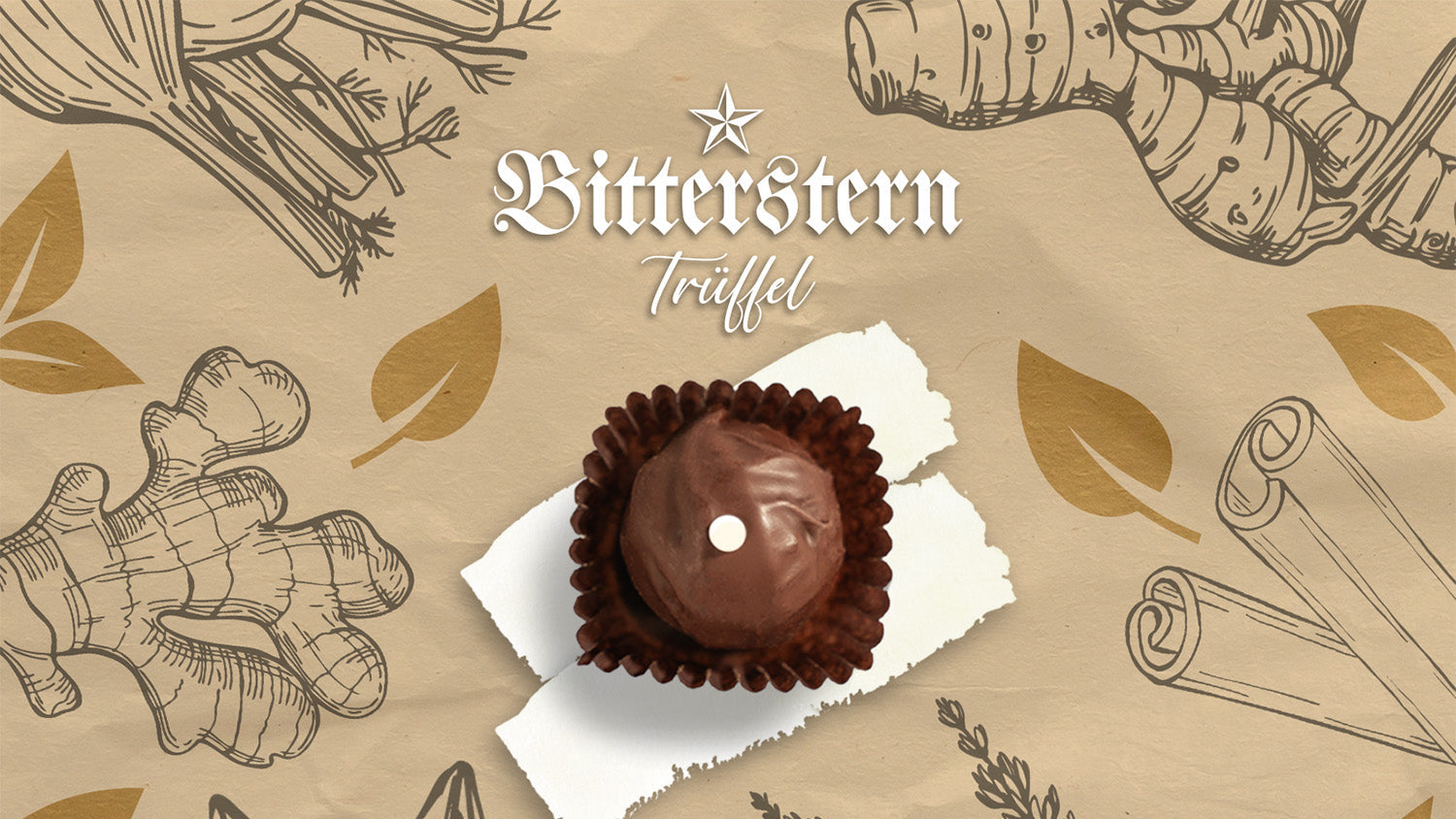Bitterstern Schokoladentrüffel mit wertvollen Bitterkräutern